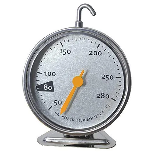 Itian Backofenthermometer, Ofenthermometer Edelstahl mit Großem Zifferblatt, Bratenthermometer Backofen Überwachung Thermometer Küchenbackzubehör für Kochen Küche Backen
