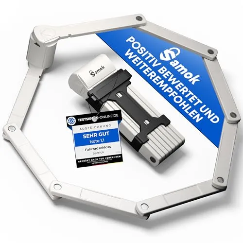 Samok® Fahrradschloss Faltschloss 120cm