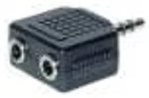 Audio Y-Adapter 3,5mm Klinke Stecker / 2 x 3,5mm Klinke Buchse