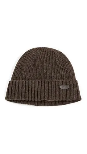 Barbour Herren Beanie CARLTON in Braun - Mütze aus hochwertiger Wollmischung, wärmt ideal in der kalten Jahreszeit und passt perfekt zu Casual Looks.