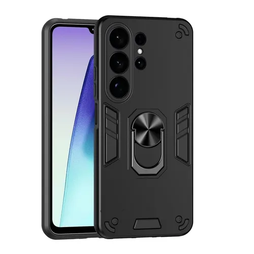 Handy Hülle Ring für Samsung Galaxy S26 Ultra Stoßfest Kamera Schutz Schwarz