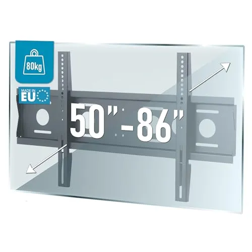 EDBAK TV Halterung für 50-86 Zoll Bildschirme - TV-Halterungen für VESA 100×100 bis 800×400, bis 80 kg Tragkraft – ideal für ein sicheres und elegantes Fernseherlebnis