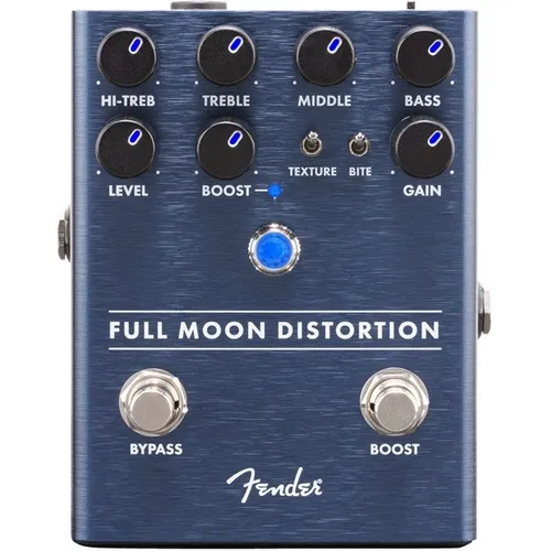 Fender Full Moon Distortion - Gitarren-Effektgerät für E-Gitarre mit High Gain Distortion, 4-Band Klangregelung und zuschaltbarem 12 dB Boost für durchsetzungsfähige Sounds.