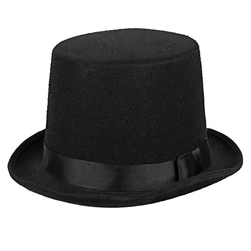 Boland - Hut Byron, Zylinder, Filz, elegant, 20er Jahre, Gatsby, Karneval, Halloween, Fasching, Mottoparty, Verkleidung, Theater, Schwarz