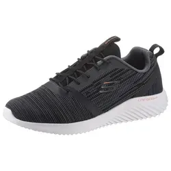 Skechers Herren Bounder Sneaker, Black Mesh Pu Trim, 43 EU in grau von Skechers