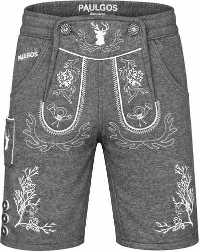 PAULGOS Herren Trachten Jogginghose - Design Trachten Lederhose - JOK3 - in 3 Farben erhältlich - Größe S - 5XL