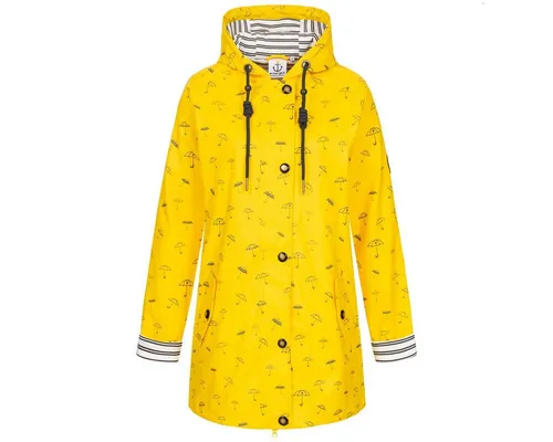 ankerglut Regenmantel Seesternbucht Damen Friesennerz gelb 36 - Funktionsjacke mit 100% Polyester, 10.000 mm Wassersäule und praktischen 4 Taschen - ideal für nasses Wetter und stylisch zugleich.