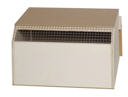 Nobby Versandkiste für Papageien 40 x 30 x 20 cm - sicherer und stressfreier Transport, mit Sichtfenster für optimale Sichtbarkeit