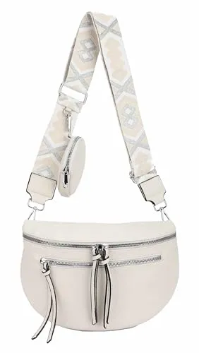 ITALYSHOP24 Schultertasche Damen in beige von ITALYSHOP24