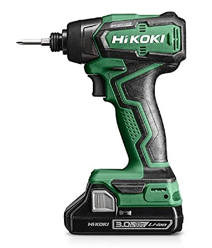 HiKoki 18V Akku Schlagschrauber WH18DDWQZ - 140 Nm Leistung - Akkuschrauber mit 18V Li-ion Brushless Motor, wartungsfrei und kompakt. Ideal für präzises Arbeiten mit 2 Akkus und Ladegerät im Lieferumfang.