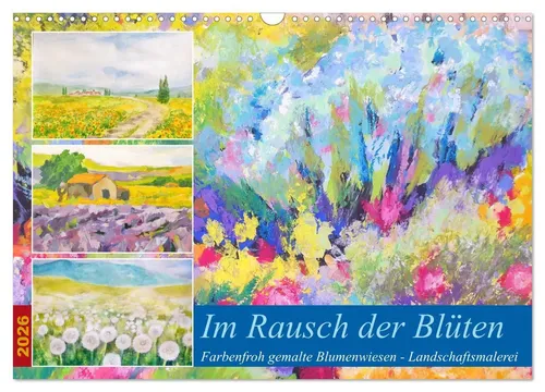 Michaela Schimmack | Im Rausch der Blüten - Farbenfrohe Blumenwiesen - Kalender 2025 mit 14 Seiten, bietet farbenfrohe Landschaftsmalerei von Michaela Schimmack und bringt Frühling in Ihr Zuhause.