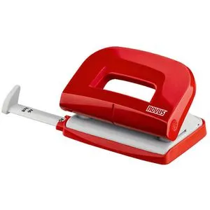 Novus Locher E 210, 025-0543, rot, Bürolocher, Stanzleistung ca. 10 Blatt