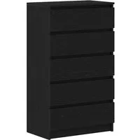 vidaXL Schubladenschrank Schwarz Eichen-Optik 60x36x103 cm in schwarz von vidaXL