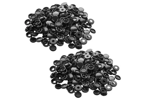SO-TECH® Abdeckkappe Ø 13,3 x 3,5 mm für Senkkopf-Schrauben bis Ø 8,5 mm Kopf-Ø, (200-St), schwarze Schutzkappen ideal für Möbel, Regale, Beschläge