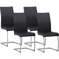 Produktbild Albatros Freischwinger Stühle 4er Set MURANO, Schwarz