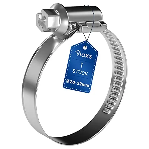 VIOKS Schlauchschelle Benzinschlauch Schelle 1x 20-32mmØ Rohrschellen Klein Schlauchschellen Schlauch Schellen/Schlauchschelle Waschmaschine/Wasserschlauch Waschmaschine