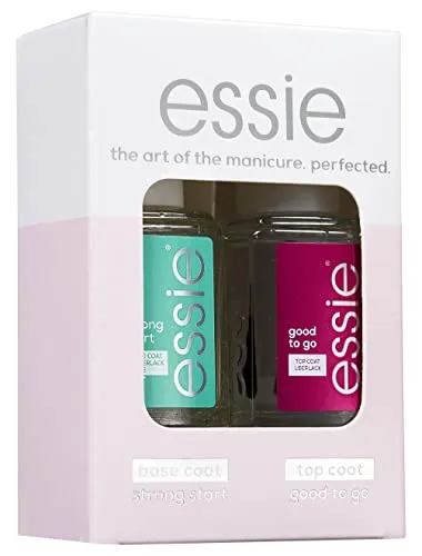 Essie Routine-Set Nail Care Duo, mit Strong Start Grundlack, Good to Go Überlack. Professionelles Nagellack-Set, für stärkere, gesündere Nägel und haltbares, hochglänzendes Finish