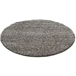 Novel Hochflorteppich Dream 4000 - Taupe, rund - Teppiche, Hochflorteppiche - Hochflorteppich in Taupe, Oeko-Tex® Standard 100, pflegeleicht und schmutzabweisend, ideal für Fußbodenheizung und Hausstauballergiker.