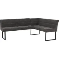 Eckbank MCW-O81, Esszimmerbank aus hochwertigem Chenille