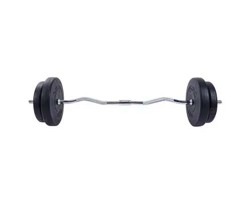 GYRONETICS Hantel-Set 30 kg mit SZ-Stange 120 cm - Hantelsets für effektives Oberkörpertraining, ergonomische SZ-Curlstange für gesundes Training und erweiterbar bis 45 kg.