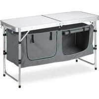 Campingtisch klappbar - Höhenverstellbarer Klapptisch für Camping - Camping-Möbel: Leichter und stabiler Koffertisch aus Aluminium, ideal für Outdoor-Aktivitäten und vielseitig einsetzbar.