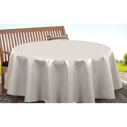 Beautex Tischdecke Uni Wachstuchtischdecke OVAL RUND ECKIG, Wachstuch abwischbar (1-tlg) grau Eckig | 140 cm x 240 cm