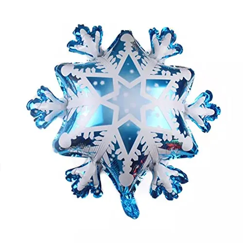 Folienballon Weihnachten -Schneeflocke Eisstern, ca. 73 x 73 cm - Groß XL Winter Weihnachstabaum Stern Helium Folienluftballon Luftballon Weihnachtsfeier Party Deko Kopper-24 Dekoration