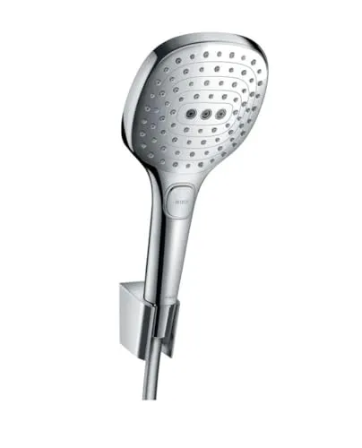 hansgrohe Raindance Select E 120 Porter Set 125 cm - Badarmaturen in Chrom - Brausegarnituren mit komfortabler Strahlartenumstellung durch Select-Taste für ein individuelles Duscherlebnis.
