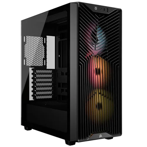 3200D RS ARGB Black - Elegantes Tower-Gehäuse mit Tempered Glass - Kompaktes ATX Tower-Gehäuse in Schwarz, ausgestattet mit Tempered Glass für einen stilvollen Look. Ideal für eine optimale Luftzirkulation und einfache Montage.
