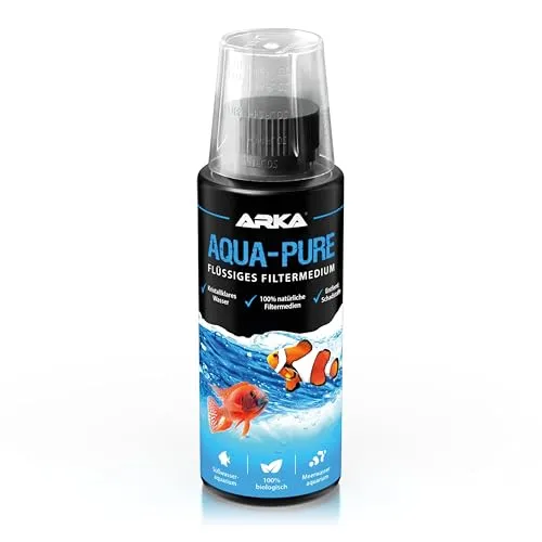 ARKA Aqua-Pure Wasserklärer Aquarium 118 ml - Wasseraufbereitung für Aquarien – Entfernt Trübungen biologisch mit Filterbakterien für kristallklares Wasser in Süß- & Meerwasseraquarien.