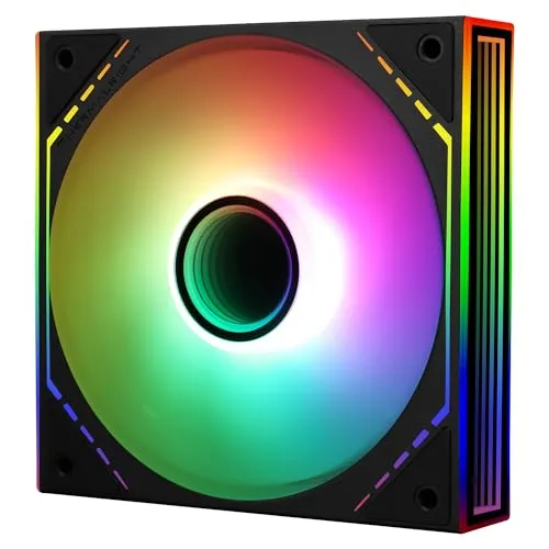 THERMALRIGHT TL-M12-S 120mm ARGB CPU Lüfter, mit 1500RPM Geschwindigkeit, Schwarz Computer-Gehäuselüfter,leiser 4pin PWM PC-Lüfter,für S-FDB Lager CPU Kühler Lüfter,mit Seitenspiegel ARGB Lichteffekt