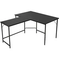 COSTWAY L-förmiger Schreibtisch mit 2 Ablagen – Ideal für Home Office und Gaming - Vielseitiger Eckschreibtisch mit robuster Bauweise, 138 cm breite Tischplatte und abnehmbarem Regal. Perfekt für effizientes Arbeiten und entspanntes Spielen. Einfache Montage und verstellbare Fußpolster für Stabilität.