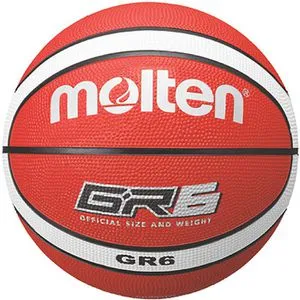 Molten Basketball BGR6-RW, indoor und outdoor, Größe 6, orange/weiß, 570 Gramm, Trainingsball