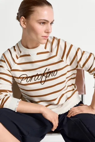 RICHROYAL Sweatshirt tolle Applikation, Raglanärmel, gewellte Kanten