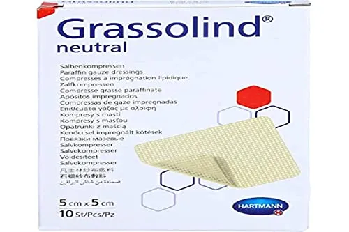Hartmann Grassolind Wundkompresse, neutral, 5 x 5 cm, 10 Stück