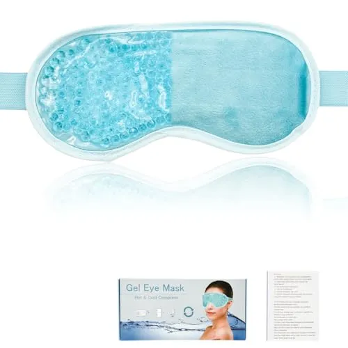 Zequech Wärmende/Kühlende Gel-Augenmaske, Wärme- und Kühlende Augenmaske für Migräne-Kopfschmerzen, Augenschwellungen, Dunkle Kreise, Cooling Eye Mask, Entspannung & Verspannungen Linder