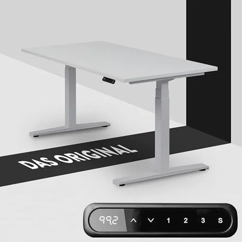 boho office® Schreibtisch Basic Line, Silber in silber von boho office