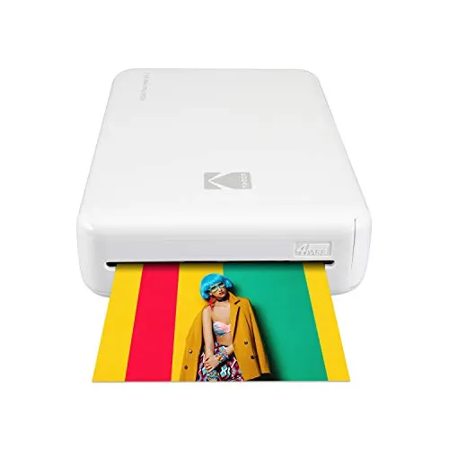 Kodak Mini 2 HD Wireless Mobile Instant Fotodrucker w / 4 Pass patentierte Drucktechnologie (Weiß) - Kompatibel mit iOS & Android Geräte - Echte Tinte in Einem Instant
