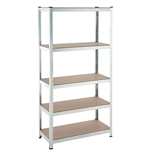 ESTEXO Steckregal Lagerregal 21 Modelle wählbar Schwerlastregal Regal Kellerregal Werkstattregal Werkbank Garagenregal (Verzinkt / 180x90x40cm / 350kg)