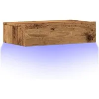vidaXL TV-Schrank mit LED-Leuchten in Altholz-Optik - TV-Halterungen mit modernem Design und RGB-LED-Beleuchtung für individuelles Ambiente, bietet reichlich Stauraum und ist platzsparend montierbar.