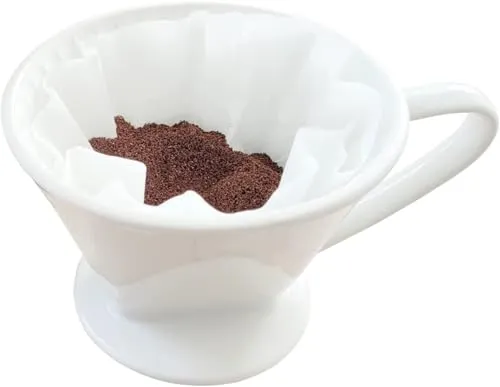 Kaffeefilter Keramikfilter Permanentfilter Filter Größe 1,2 oder für Filtertüten 1 Loch Wiederverwendbar ca. 765 Gramm Gewicht für einen sehr sicheren Stand (Größe 1)