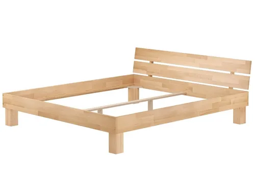 ERST-HOLZ Bettgestell Ehebett Doppelbett Buche Massiv Geölt Überlang 180 x 220, Buche geölt