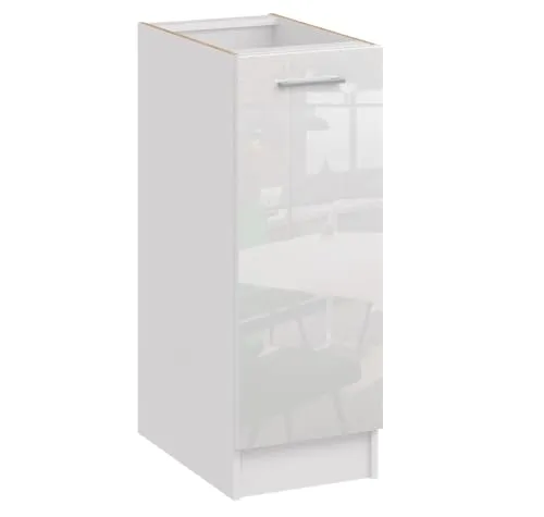 roe furniture Küchenunterschrank 30 cm Breite – Unterschrank mit 1 Tür – Küchenschrank für Aufbewahrung – 30×82×44 cm – schmaler Unterschrank aus Holzwerkstoff, melaminbeschichtet