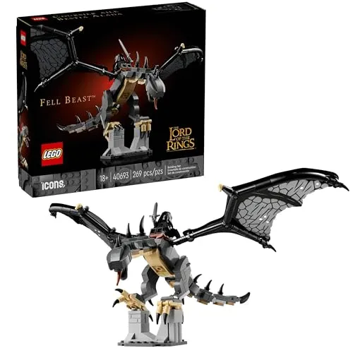 Lego Icons Der Herr der Ringe Fell Beast 40693 – Bauset für Erwachsene mit Nazgûl Minifigur - EPISCHES FELL BEAST – Baue das beeindruckende Fell Beast aus 