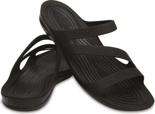 CROCS Damen Swiftwater Sandal W BlJ/Pwh - Vielseitige Badeschuhe - Badeschuhe für Damen, ideal für Strand und Freizeit, mit flexiblen Riemen für optimalen Halt und verbesserter Bodenhaftung dank Flexkerben.
