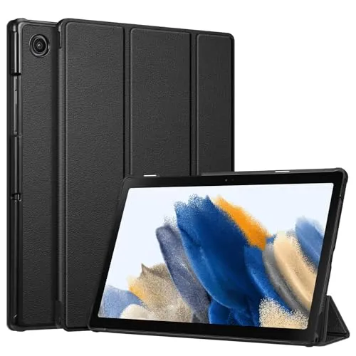 Fintie Hülle für Samsung Galaxy Tab A8 10.5 2021 - Ultra Schlank Kunstleder Schutzhülle Cover mit Auto Schlaf/Wach Funktion für Tab A8 10.5 Zoll SM-X200/X205/X207 Tablet, Schwarz