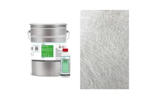 DD Composite Polyesterharz 5kg mit Glasfasermatte 450g/m² - Zwei-Komponenten-Kleber für vielseitige Reparaturen im Fahrzeug- und Modellbau. Styrolfreies Harz mit einfacher Anwendung und hochwertiger Glasfasermatte für professionelle Ergebnisse.