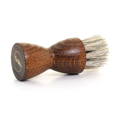 braune Cremebürste Tiegelbürste Auftragbürste hell zum Auftragen von Schuhcreme