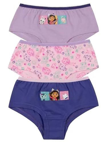 United Labels Gabby's Dollhouse Panty für Mädchen - Kinder Unterhose Slip Unterwäsche Lila/Rosa (3er Pack) (DE/NL/SE/PL, Numerisch, 98, 104, Regular, Lila/Rosa)