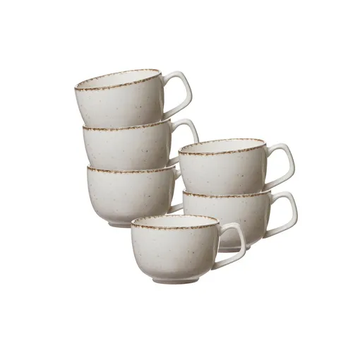 Ritzenhoff & Breker Casa Kaffeetasse 200 ml 6er Set - beige - Thermobehälter mit charmantem Vintage-Look, spülmaschinenfest und ideal für kreative Mix & Match-Kombinationen.